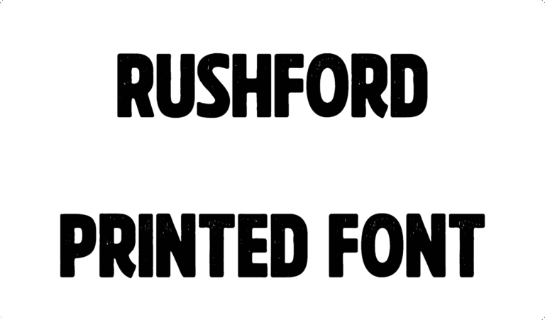 Rushford Printed Font Download