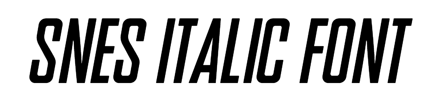 SNES Italic Font Download