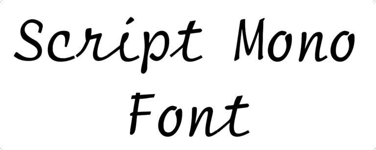 Script Mono Font Download