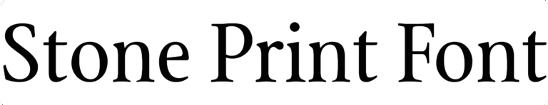 Stone Print Font Download