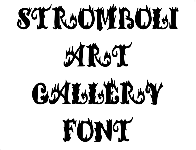 Stromboli Art Gallery Font Download