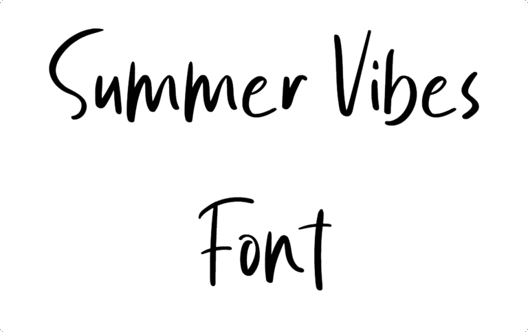 Summer Vibes Font Download