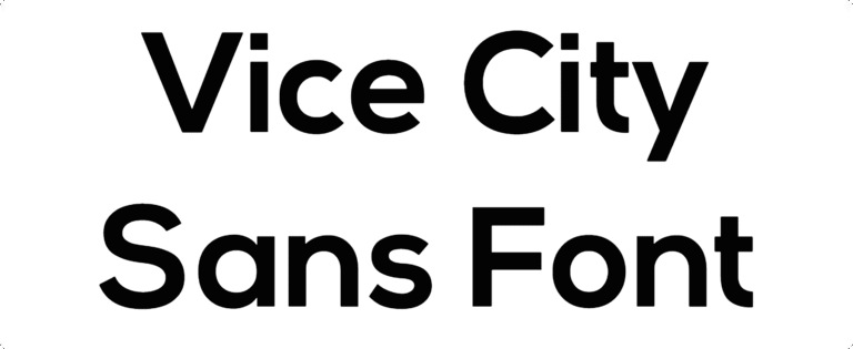 Vice City Sans Font Download