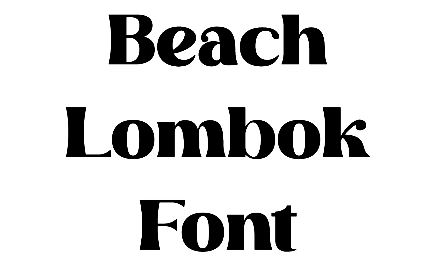 Beach Lombok Font Download