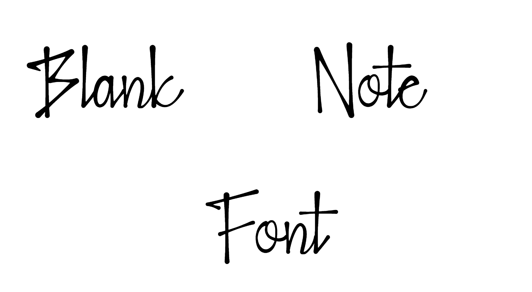 Blank Note Font Download