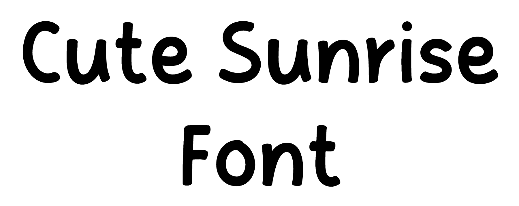 Cute Sunrise Font Download