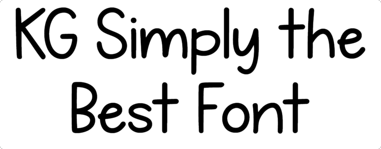 KG Simply the Best Font Download