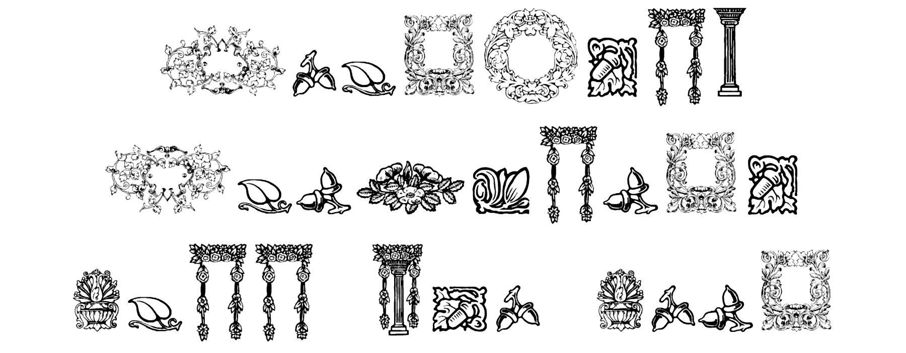 Mortised Ornaments Free Two Font Download
