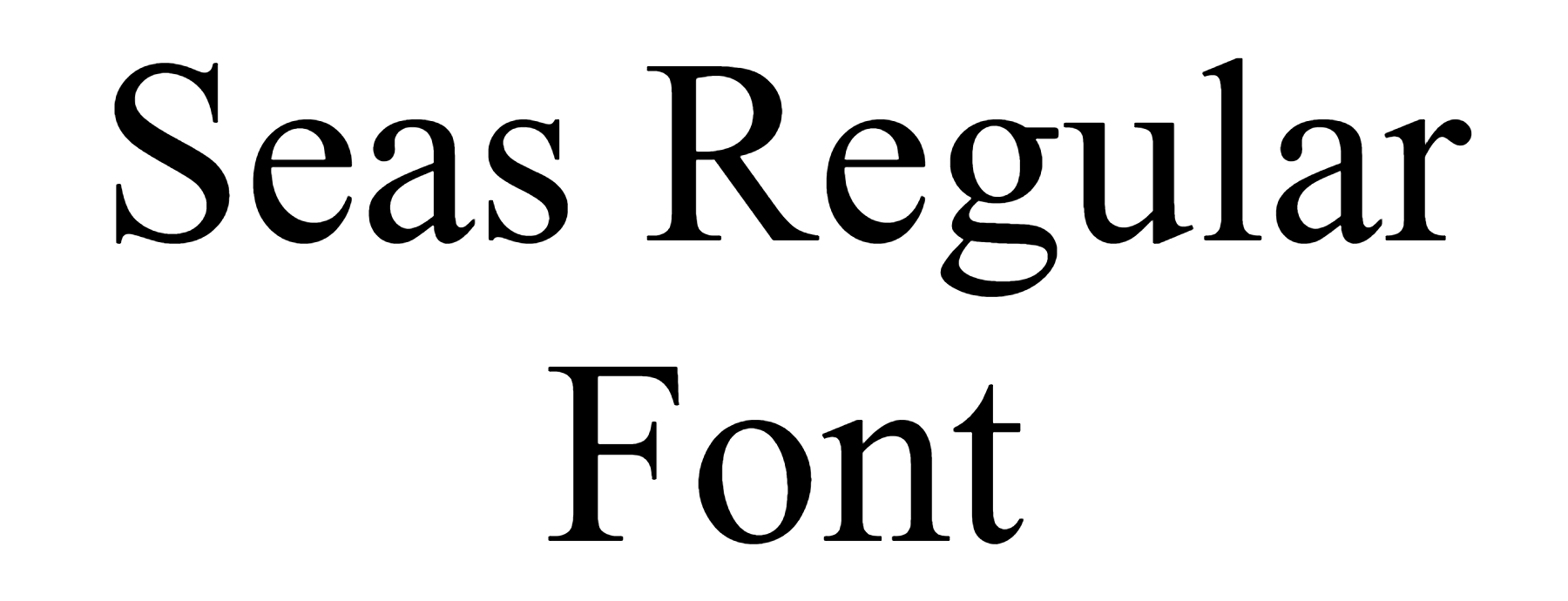 Seas Regular Font Download