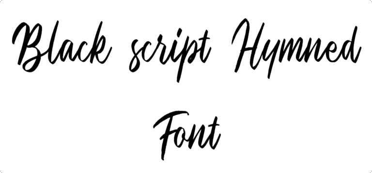 Black script Hymned Font Download