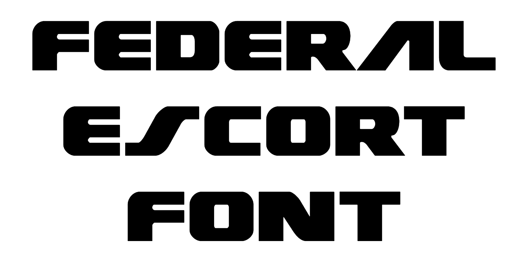 Federal Escort Font Download