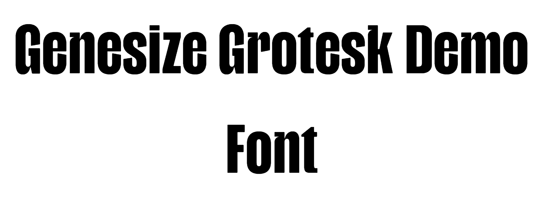 Genesize Grotesk Demo Font Download
