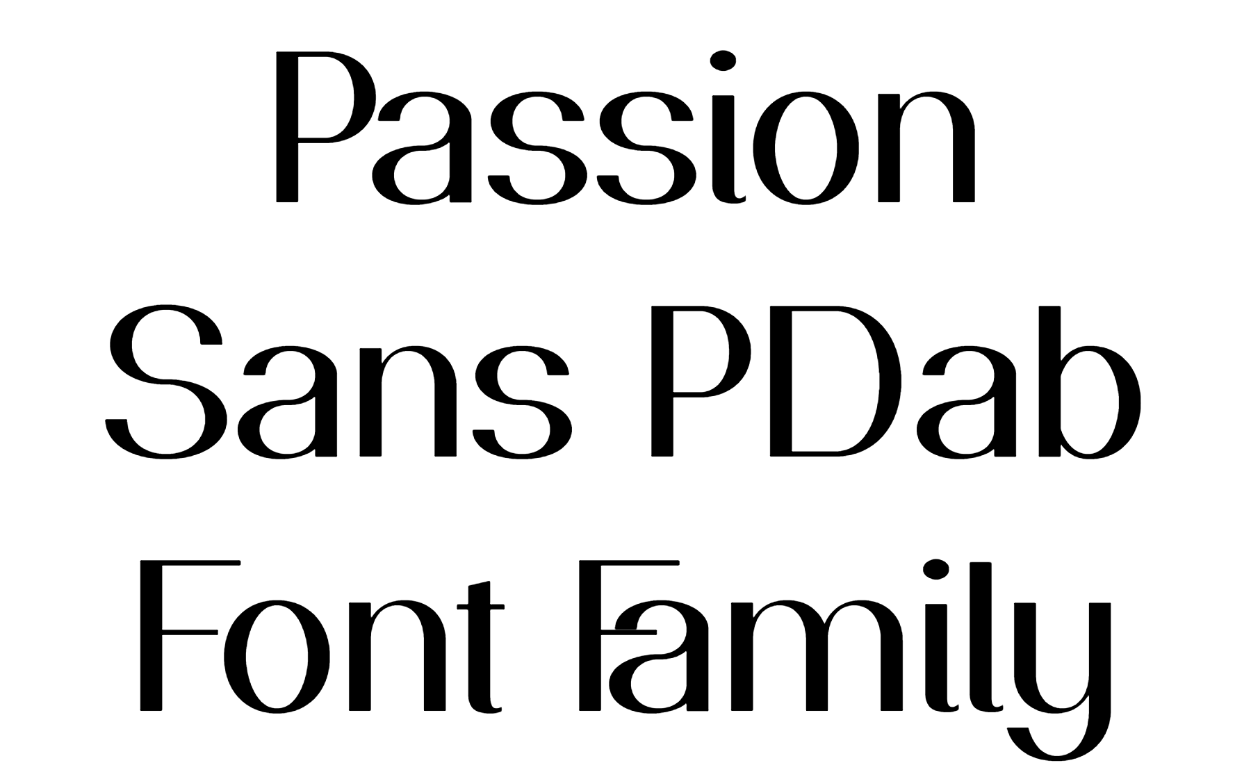 Passion Sans PDab Font Family Download