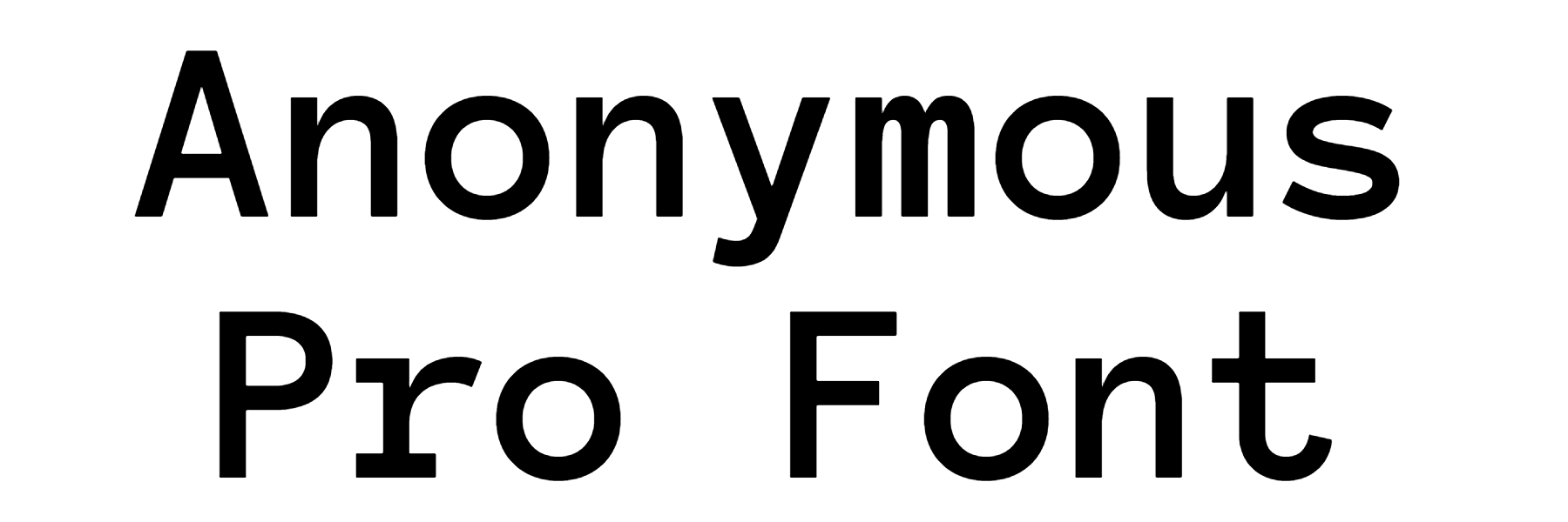 Anonymous Pro Font Download