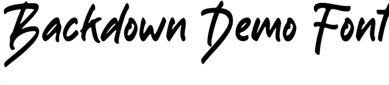 Backdown Demo Font Download
