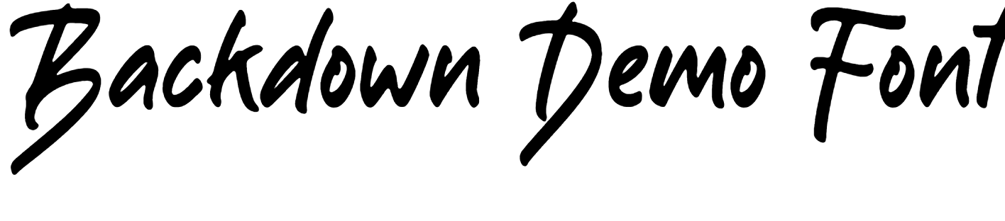 Backdown Demo Font Download