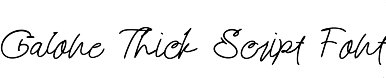 Galone Thick Script Font Download