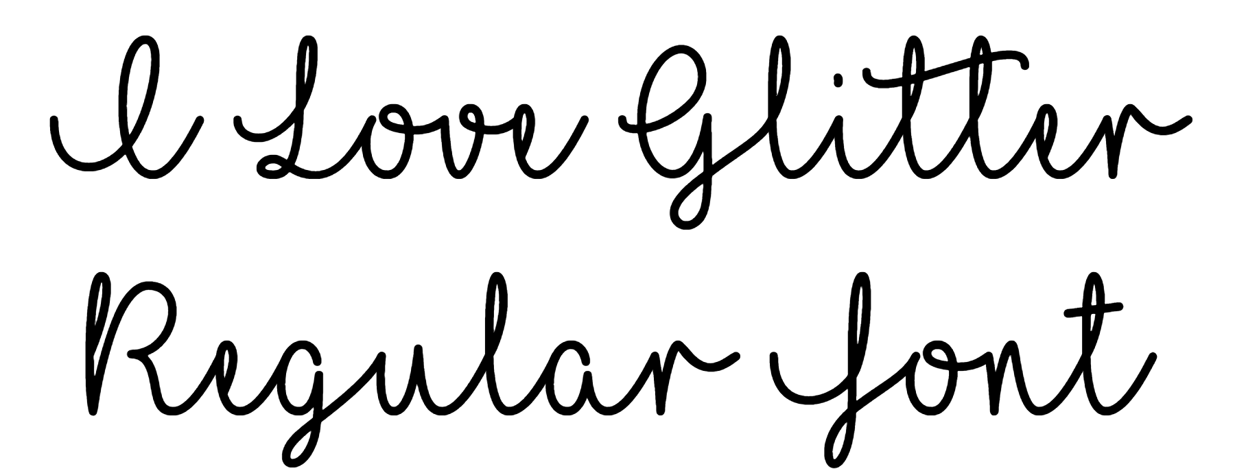 I Love Glitter Regular Font Download
