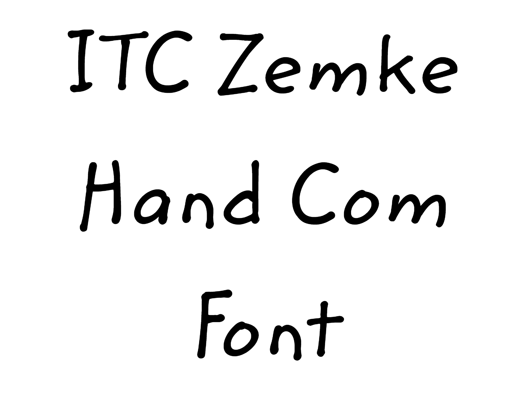 ITC Zemke Hand Com Font Download