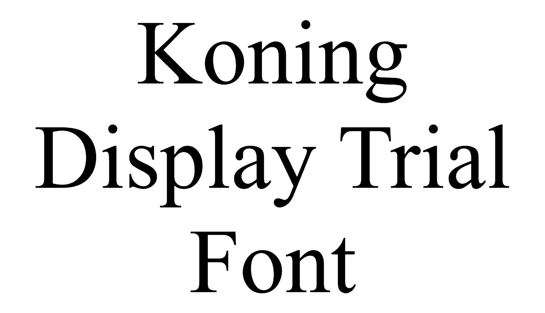 Koning Display Trial Font Download
