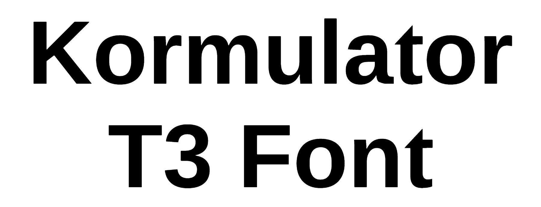 Kormulator T3 Font Download