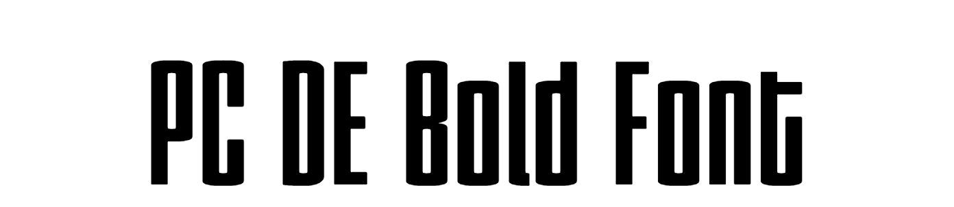 PC DE Bold Font Download