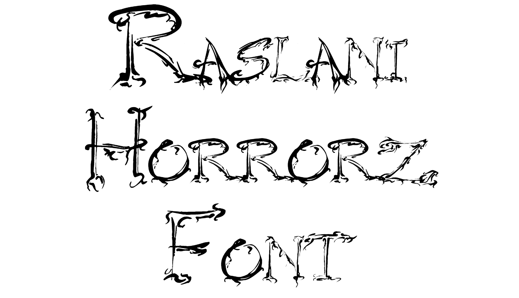 Raslani Horrorz Font Download