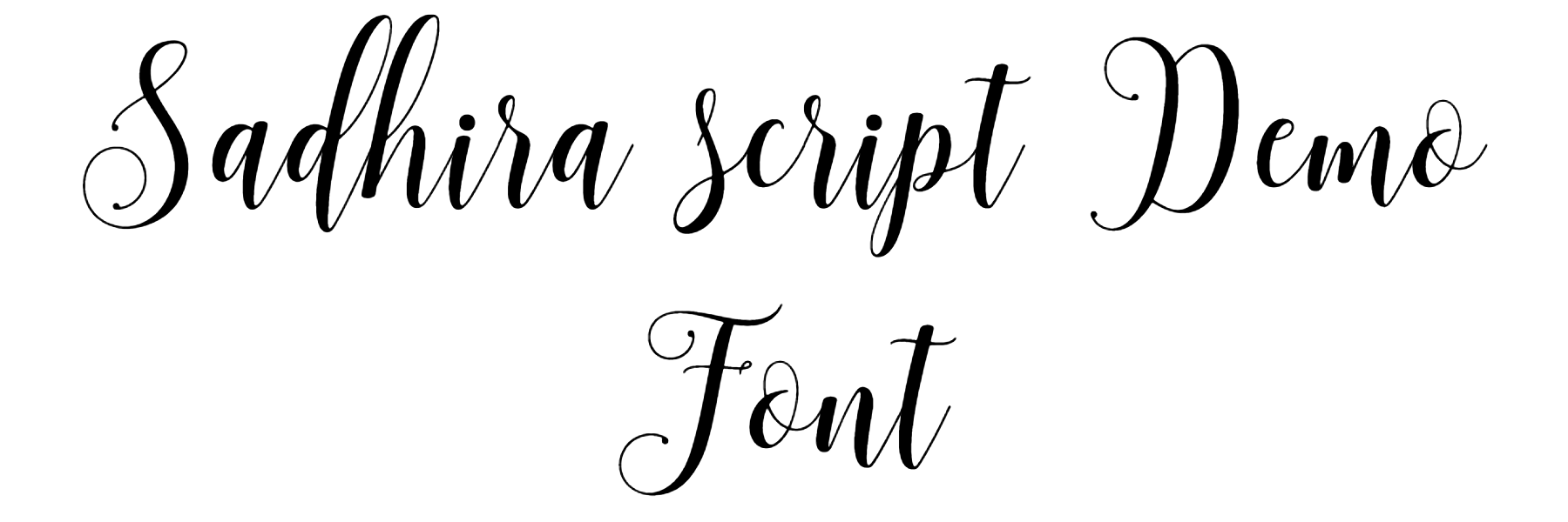 Sadhira script Demo Font Download