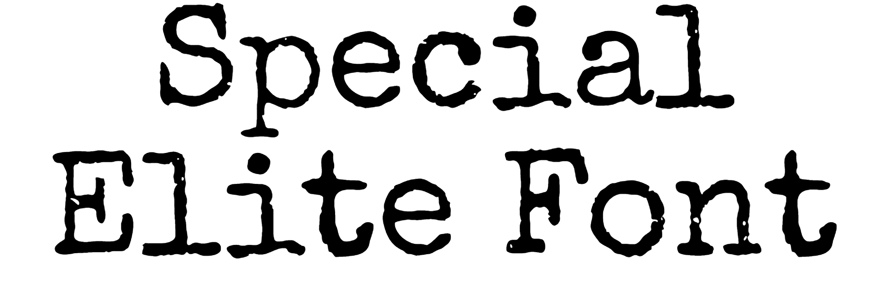 Special Elite Font Download