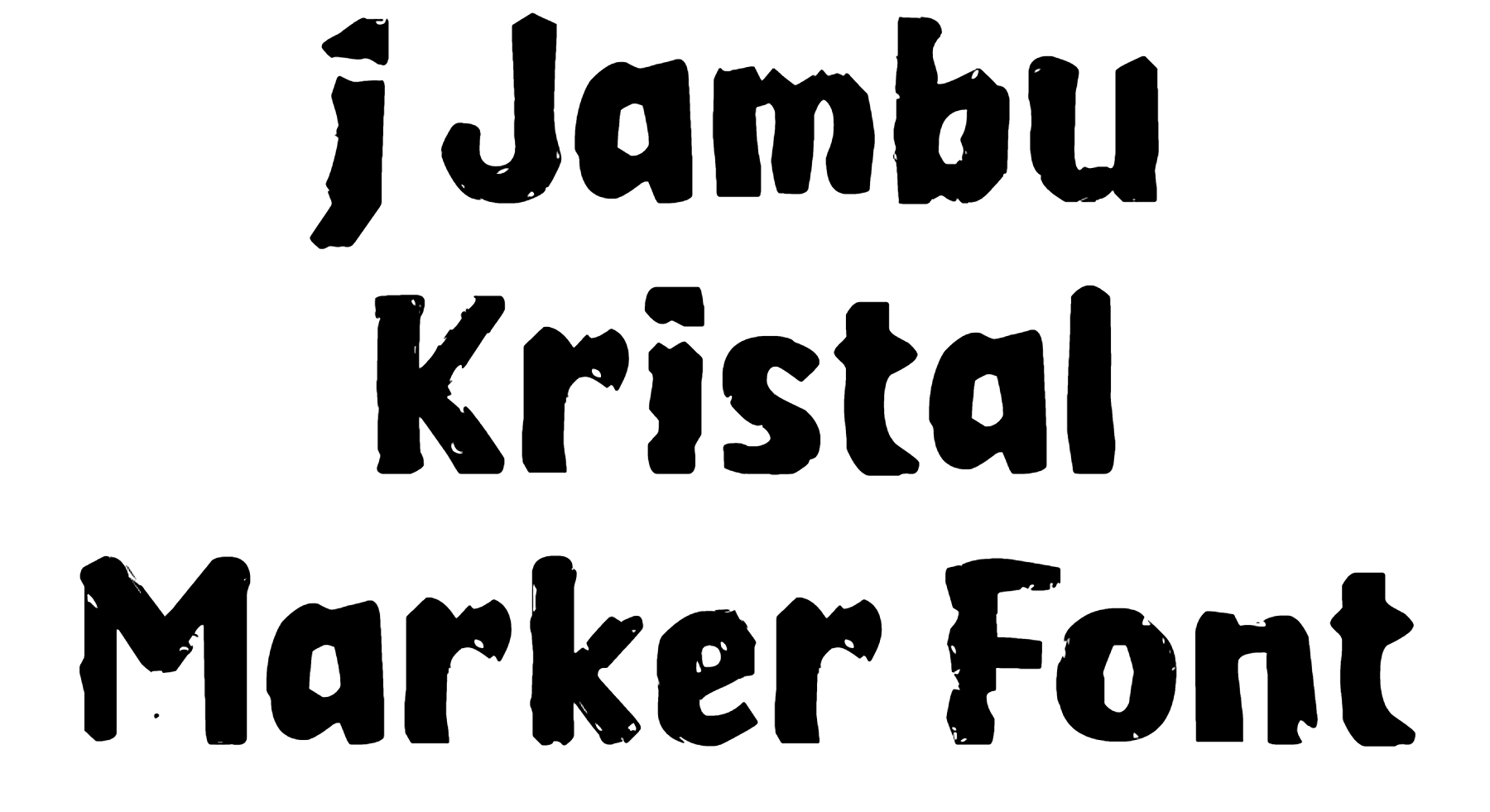 J Jambu Kristal Marker Font Download
