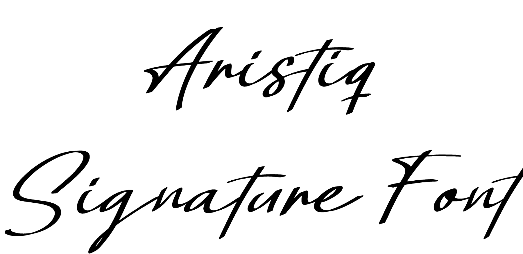 Aristiq Signature Font free download