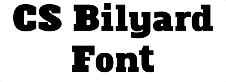 CS Bilyard Font Download