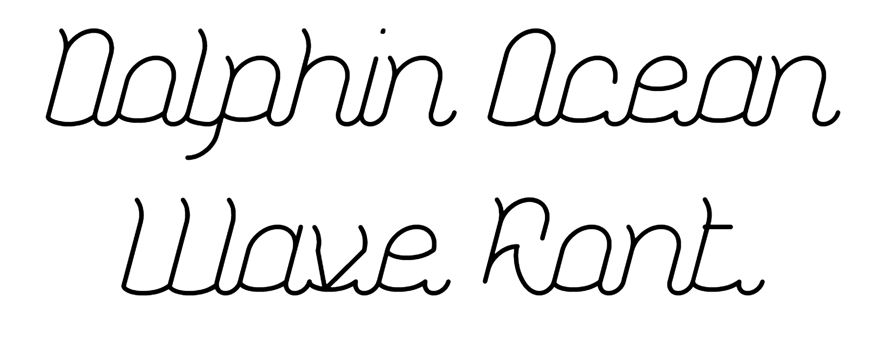 Dolphin Ocean Wave Font free download