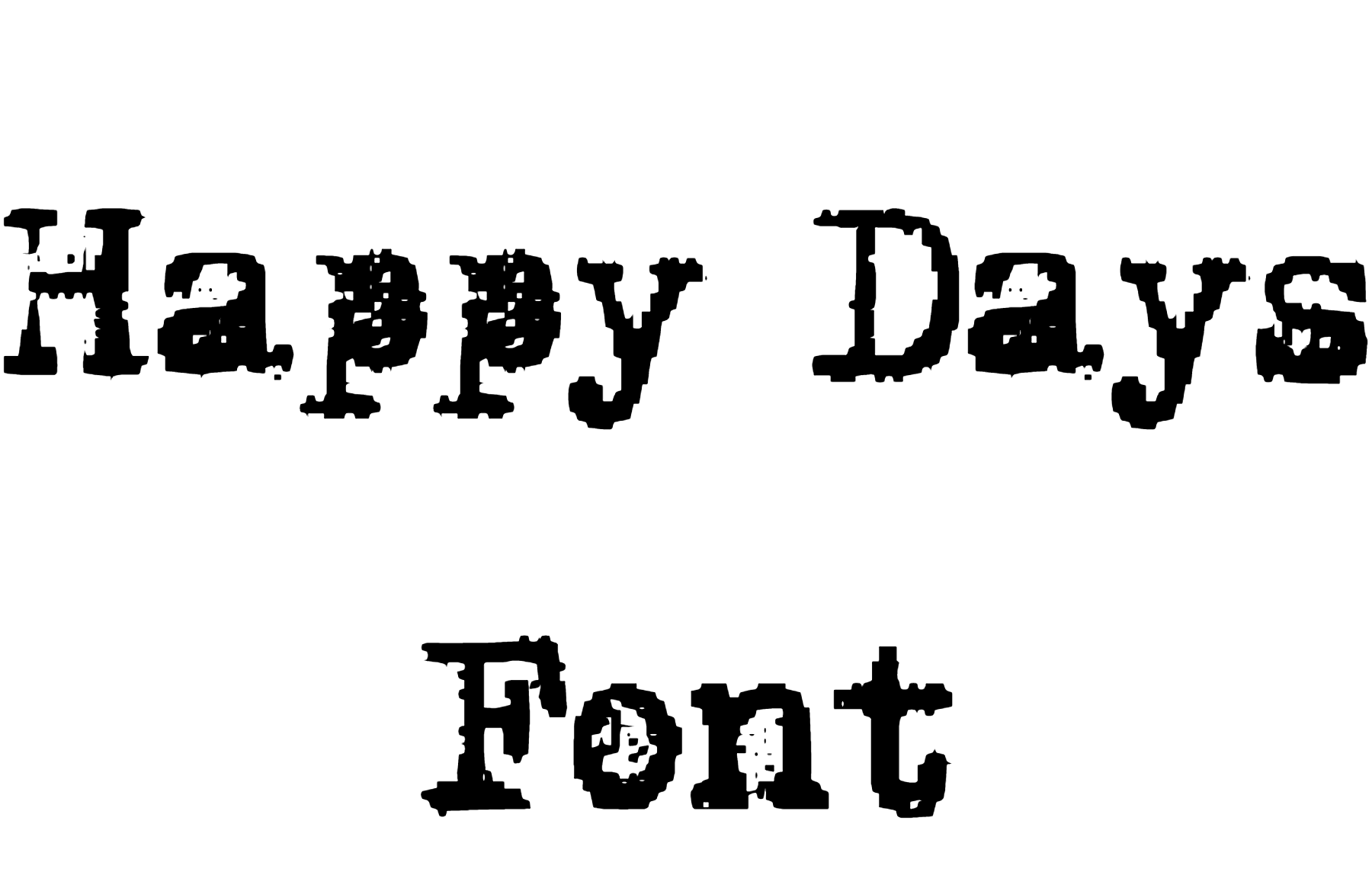 Happy Days Font free download