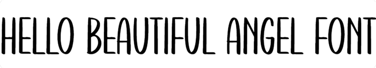 Hello beautiful angel font free download
