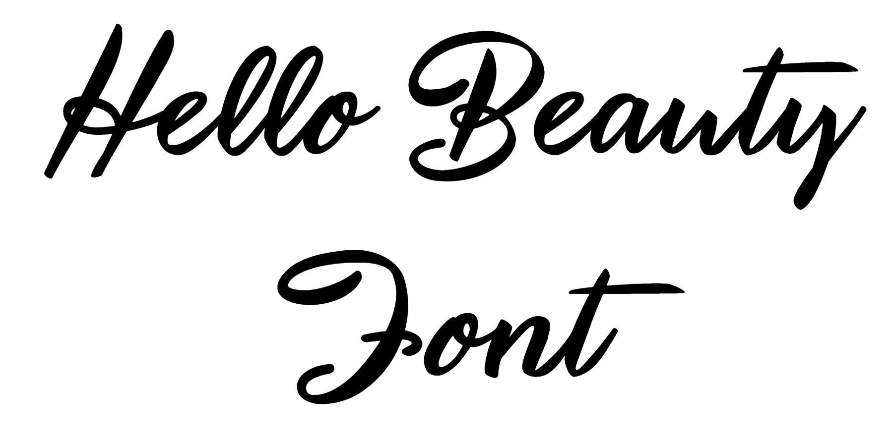Hello beauty font free download