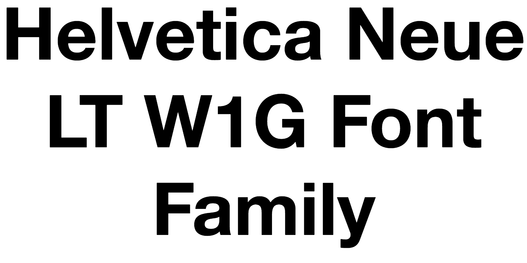 Helvetica Neue LT W1G Font free download
