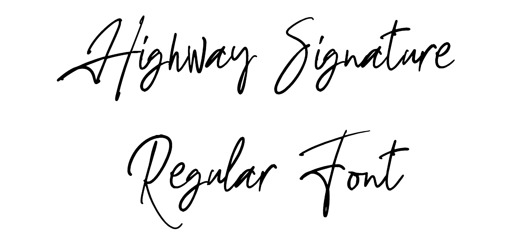 Highway signature font free download