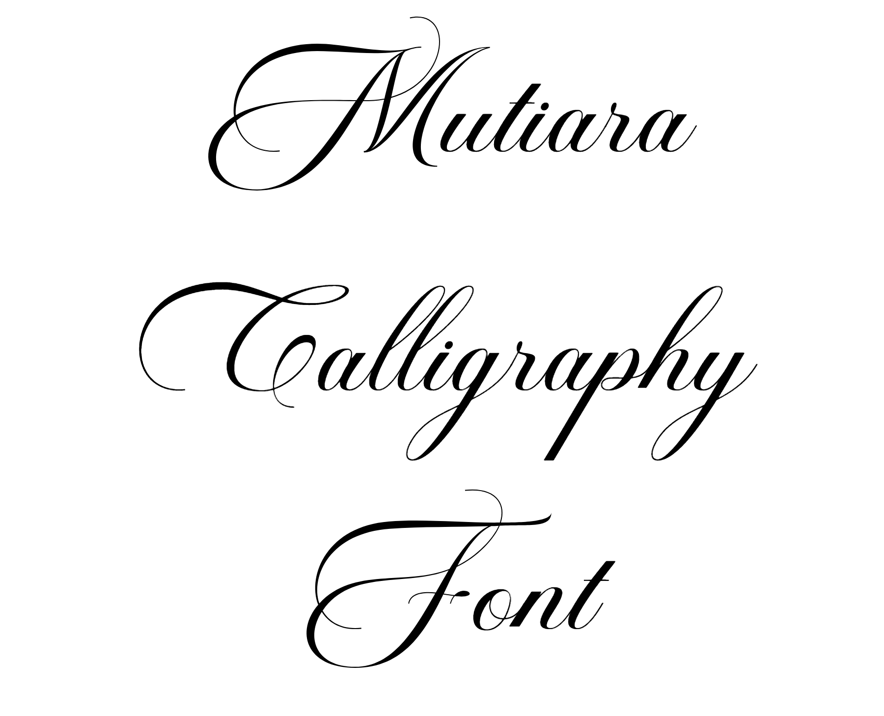Muthiara calligraphy font Free Download