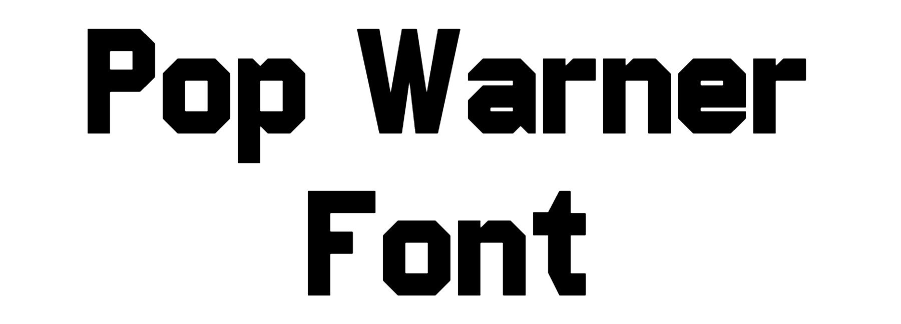 Pop Warner Font free download
