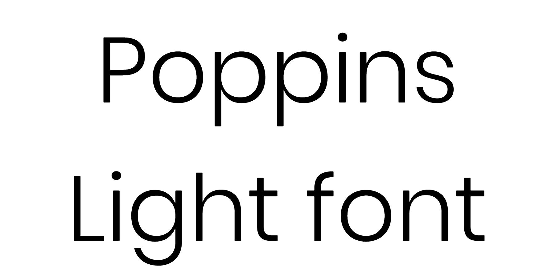 Poppins Light font