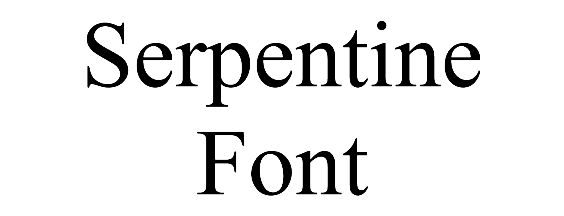 Serpentine Font Download