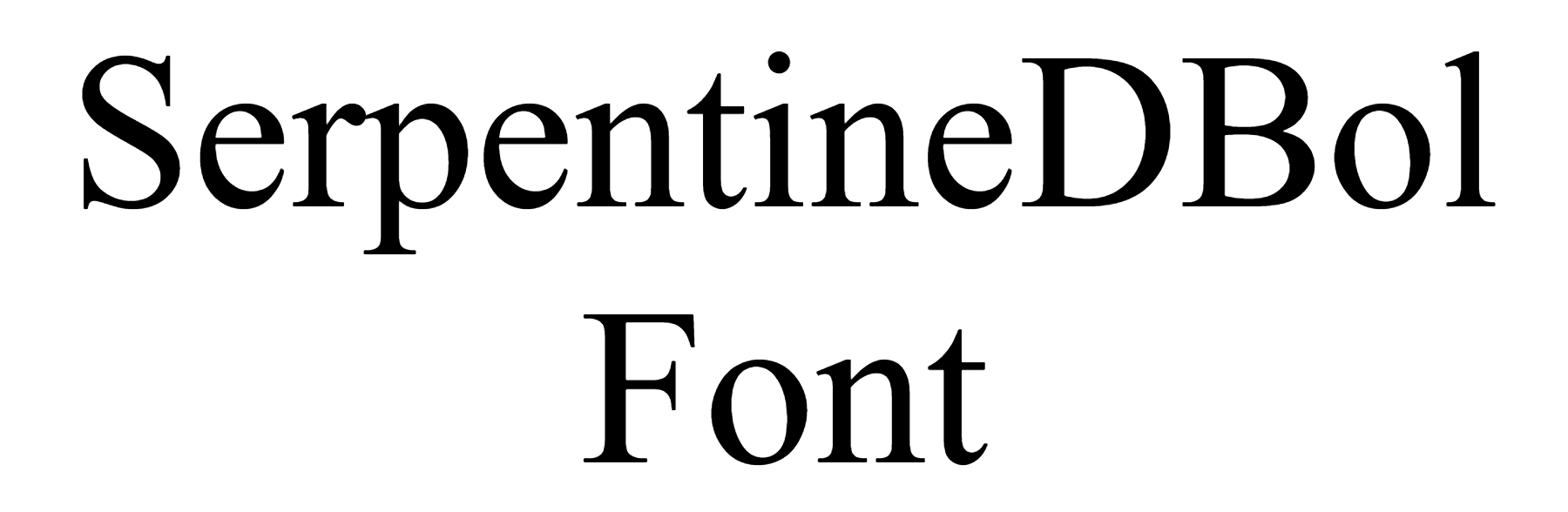 SerpentineDBol Font Download