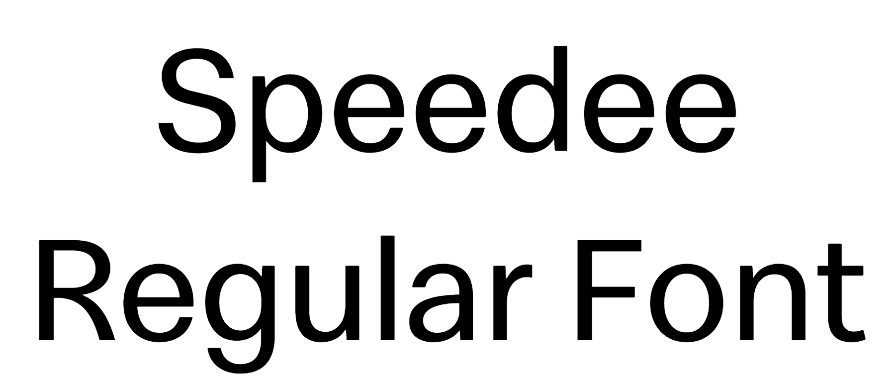Speedee Regular Font free download