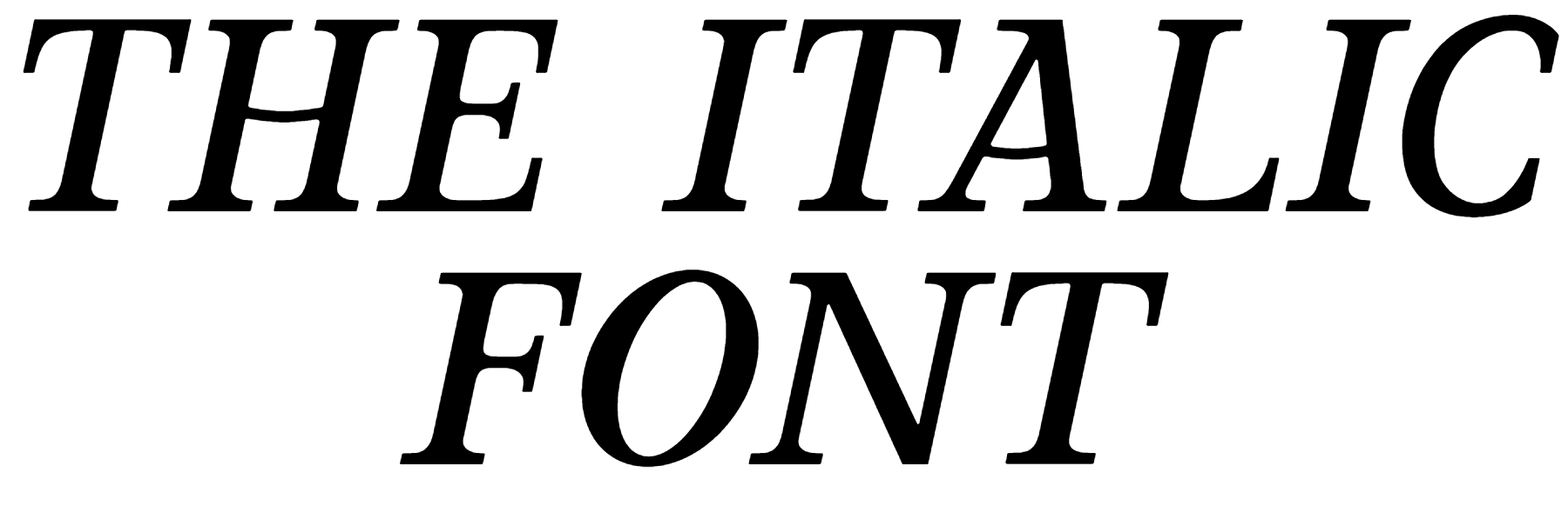 The Italic Font free download