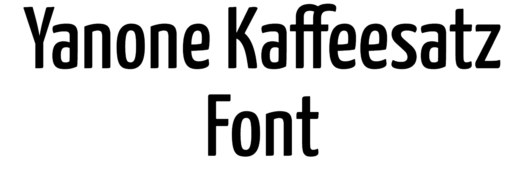 Yanone Kaffeesatz Font Download