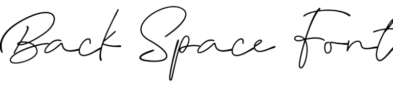 Back Space Font free download