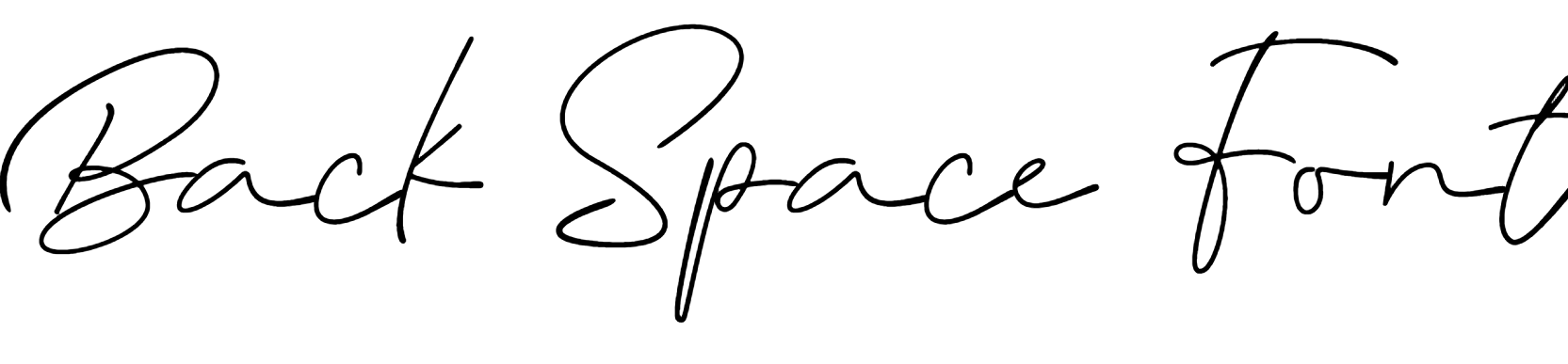 Back Space Font free download