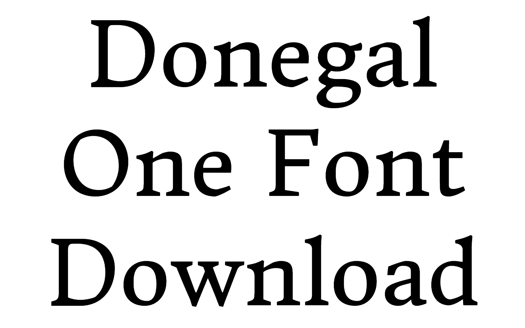 Donegal One Font free download