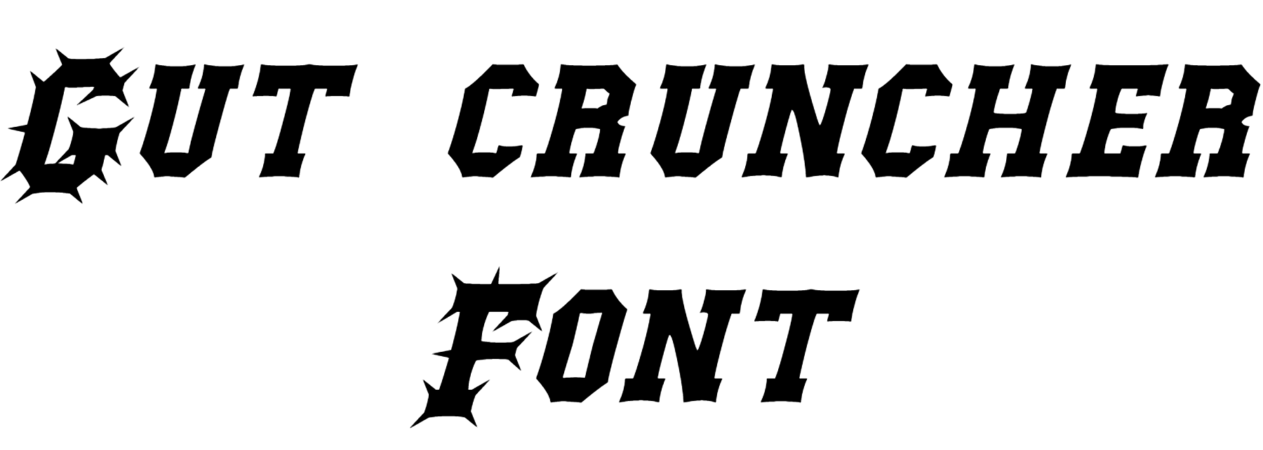 Gut cruncher Font free download